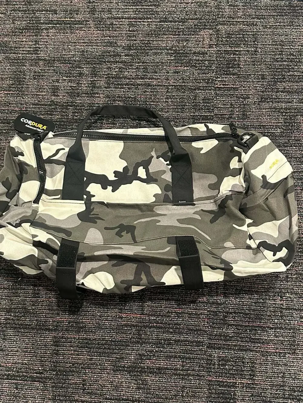 Supreme SS25 Cordura Duffle Bag Snow Camo